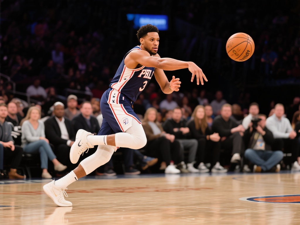 哈利伯顿精妙不看人传球 助攻西亚卡姆轻松上篮 观众喜欢篮球比赛中的不看人传球,不仅因为